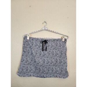 Riders‎ by Lee Womens Skort Athletic Drawstring Black White Geometric Print 22